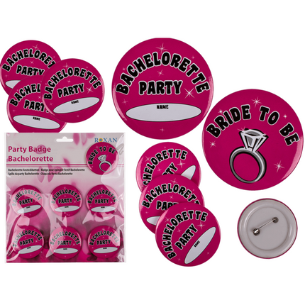 Kinky Pleasure Bachelorrette Buttons Set 7 pieces