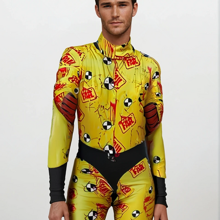 Crashed Test Dummy Kostuum – Maat S, M, L – Verkleedpak met Muts