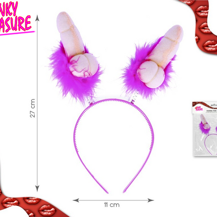 Feestelijke Penis Tiara Deluxe - Perfect voor Bachelor Party - Afmetingen: 27x11cm