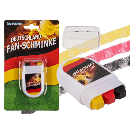 German / Belgian Flag Black Red Yellow Face Paint