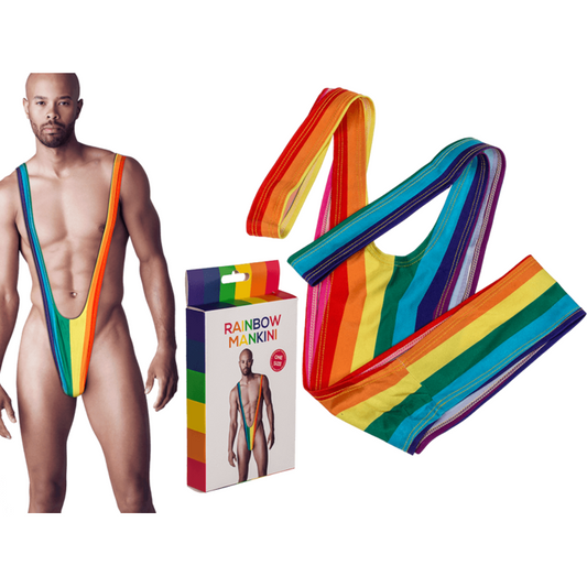 Regenboog Mankini - Herenzwempak voor de trotse en modieuze man!