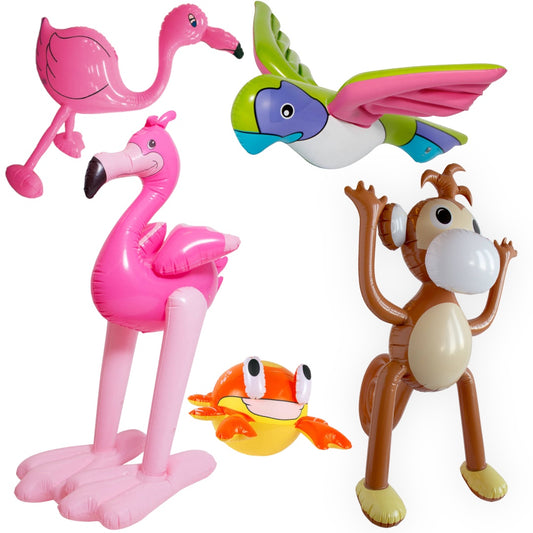 Cheerful Inflatable Animals Monkey, Flamingo, Crab, Parrot Up to 1.2 meters