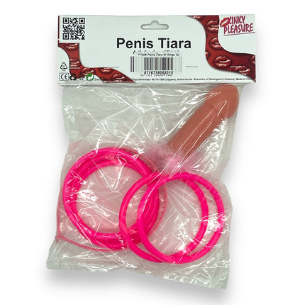Maak je vrijgezellenfeest onvergetelijk met de Bachelor Tiara Penis met Ringen
