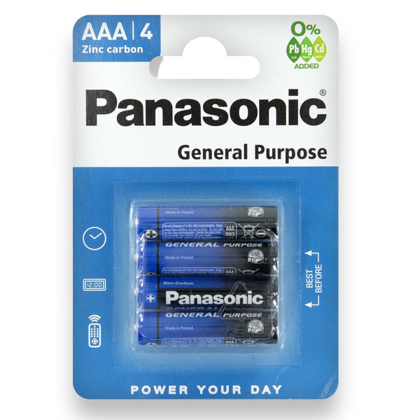 Panasonic AAA Zinc Carbon batterijen - 4 stuks