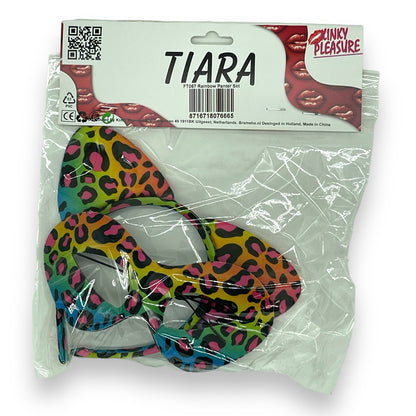 Rainbow Colored Panther Dress Up Set - Tiara and Mask