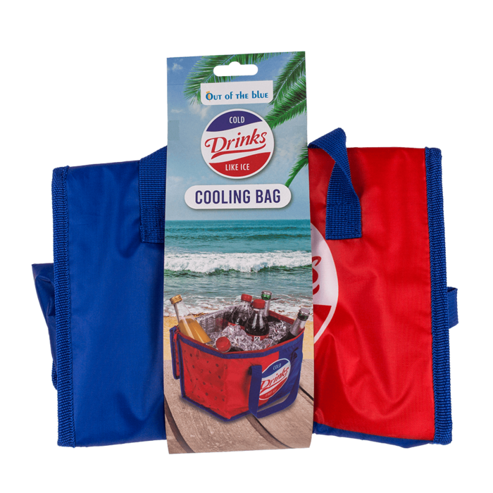 Koeltas ca. 28x20x18cm ''Cold Drinks Like Ice'' - Houd Je Drankjes Fris en Koud! 10 liter.