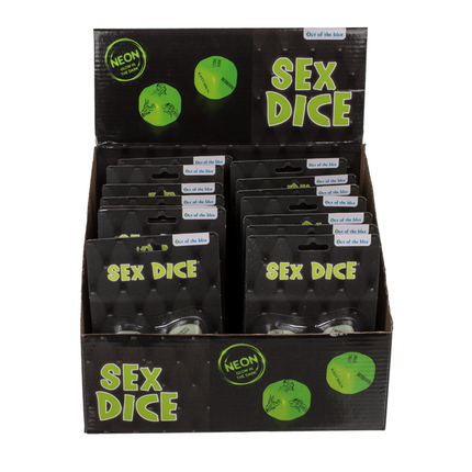 Bring some excitement into your bedroom with this Glow-in-the-Dark Sex Dice Set