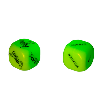 Bring some excitement into your bedroom with this Glow-in-the-Dark Sex Dice Set