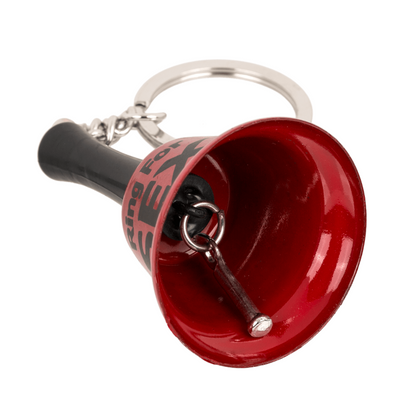 Metal Keychain Mini Bell Red "Ring For Sex"