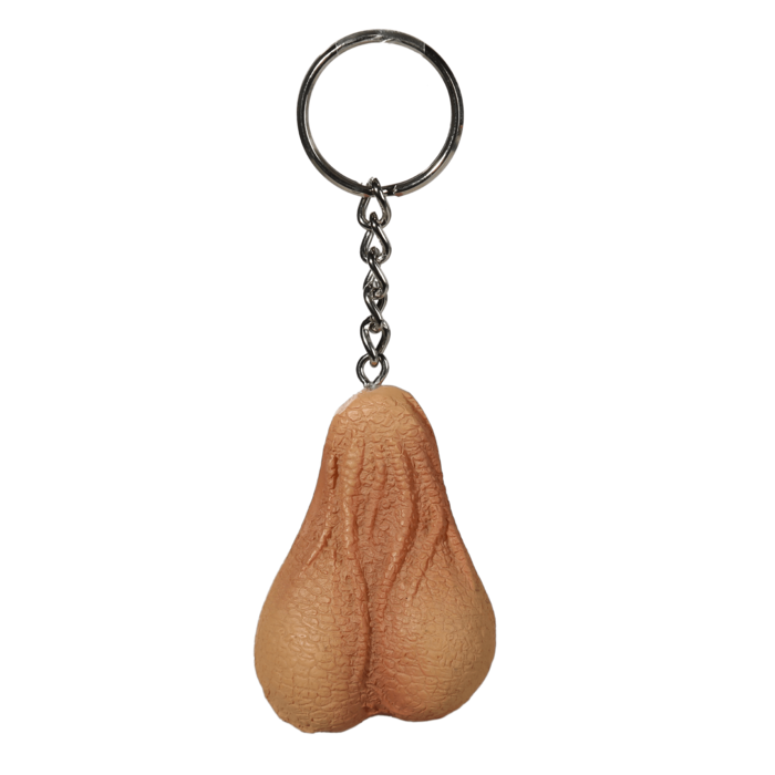 Grappige Metalen Sleutelhanger - Hang Zak (Ballen) 2 Modellen.