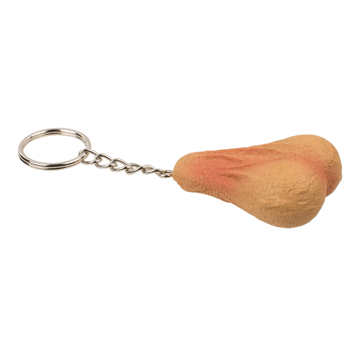 Grappige Metalen Sleutelhanger - Hang Zak (Ballen) 2 Modellen.