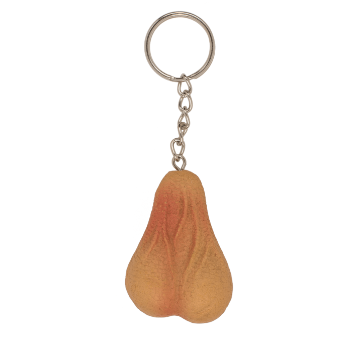 Grappige Metalen Sleutelhanger - Hang Zak (Ballen) 2 Modellen.