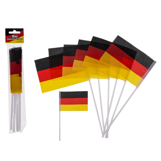 German Mini Flag - Show your German pride with this high-quality flag! 15x10cm