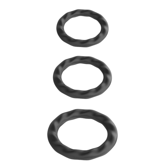 Ribbed Cockring 3-Pack – Elastisch & Stimulatieverhogend