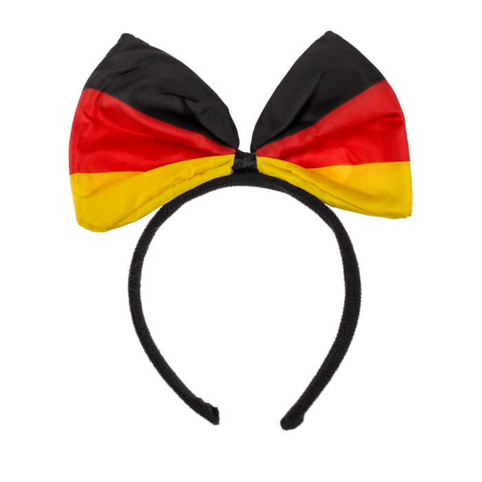 Pluche Hoofdband met Vlinderdas in Duitse Vlag Ontwerp