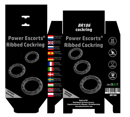 Ribbed Cockring 3-Pack – Elastisch & Stimulatieverhogend