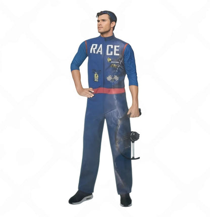 Racer Verkleedkostuum Heren – Inclusief Pak & Pet – Maat M L XL