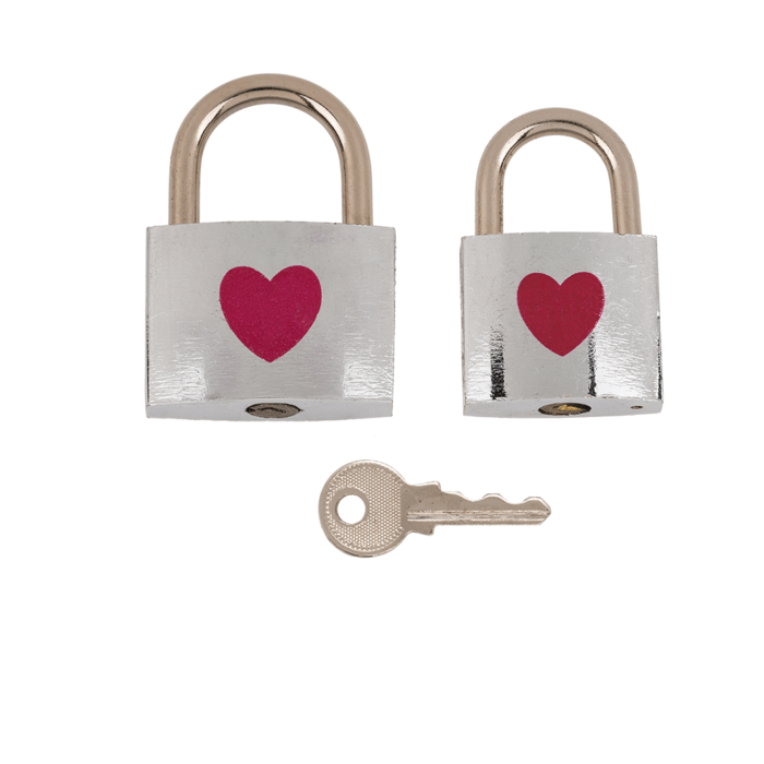 Love Locks 2 Pieces with 1 Key - Symbolize Your Connection with Style