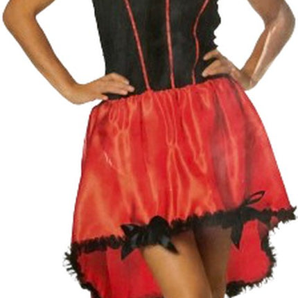 Sexy Spaanse Jurk – Flamenco Verkleedkostuum Maat S M L – Rood/Zwart