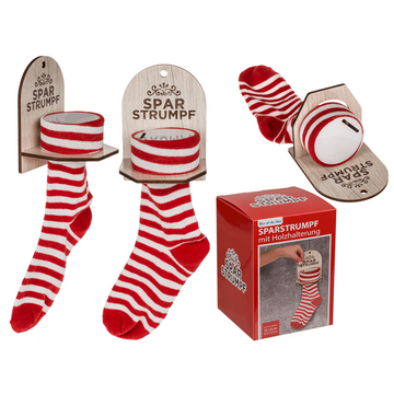 Money Box Christmas Santa Sock