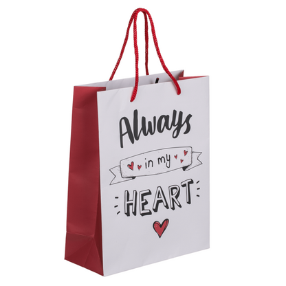 Always In My Heart Cardboard Bag Practical and Stylish 1 Piece