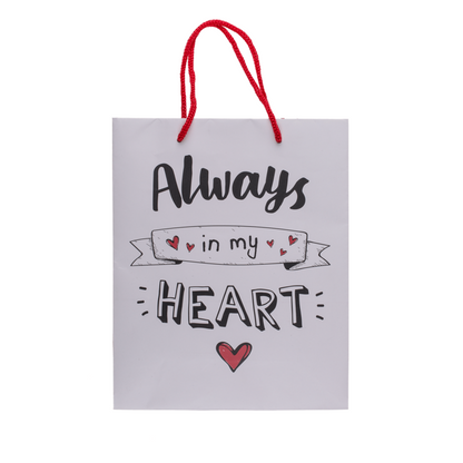 Always In My Heart Cardboard Bag Practical and Stylish 1 Piece