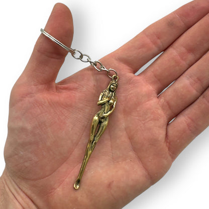 Brozen Vrouwelijke Elegance - Stijlvolle Sleutelhanger met Vrouwensilhouet