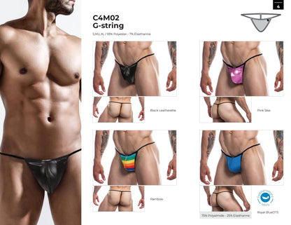 CUT4MEN - C4M02 - G String Men Underwear - 16 Pieces - 4 Colour - 4 Sizes - 1 Piece