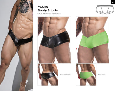 CUT4MEN - C4M10 - Booty Short Men Underwear - Wetlook Black - 4 Sizes - 1 Piece