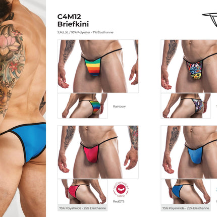 CUT4MEN - C4M12 - Briefkini Men Underwear - Tattoo - 4 Sizes - 1 Piece