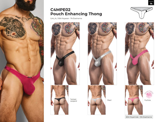 CUT4MEN - C4MPE02 - Pouch Enhancing Men Underwear - 12 Pieces - 3 Colors - 4 Sizes - 1 Piece