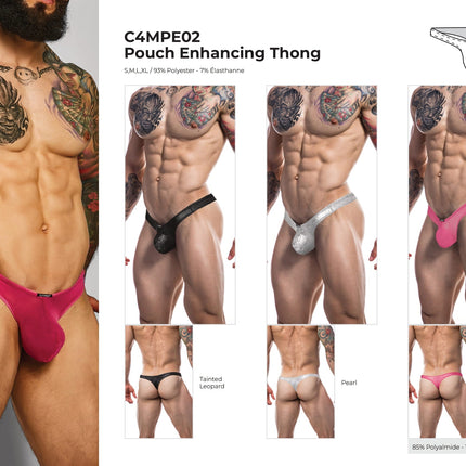 CUT4MEN - C4MPE02 - Pouch Enhancing Men Underwear - Fuchsia - 4 Sizes - 1 Piece