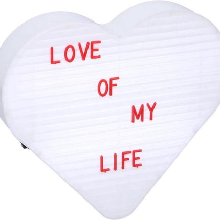 Grundig Hartvormige LED Lamp met 144 Letters - Romantische Sfeerverlichting met 10 LED Lampjes en Ophangmogelijkheid