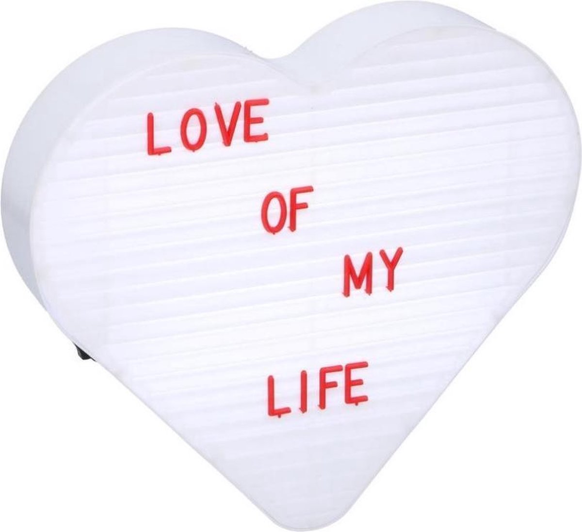 Grundig Hartvormige LED Lamp met 144 Letters - Romantische Sfeerverlichting met 10 LED Lampjes en Ophangmogelijkheid