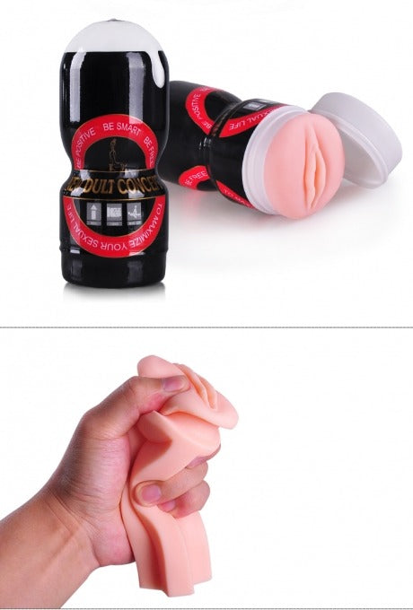 Masturbator-Cup Schwarz Rot 16,5 cm