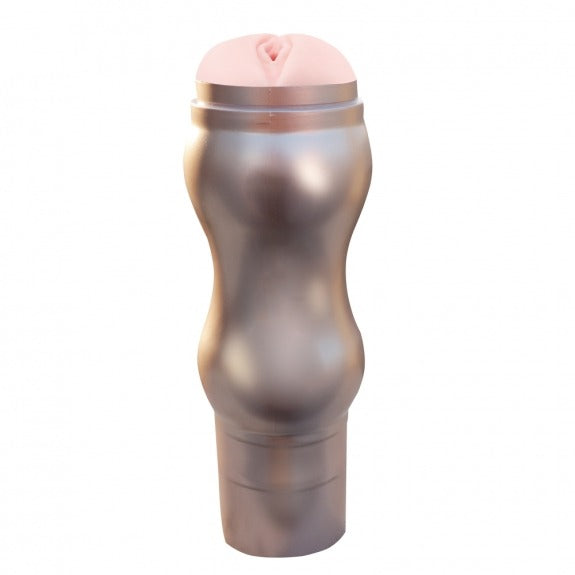 Power Escorts - BR28 - Goldline Vibrating Pussy Masturbator - 12-Speed ​​- 22 CM - Beige Color