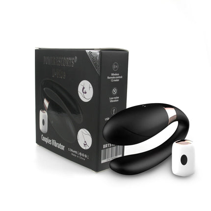 Power Escorts - BR151 Black - U-Vibe Couple Vibrator - Remote Control - 7 Functions