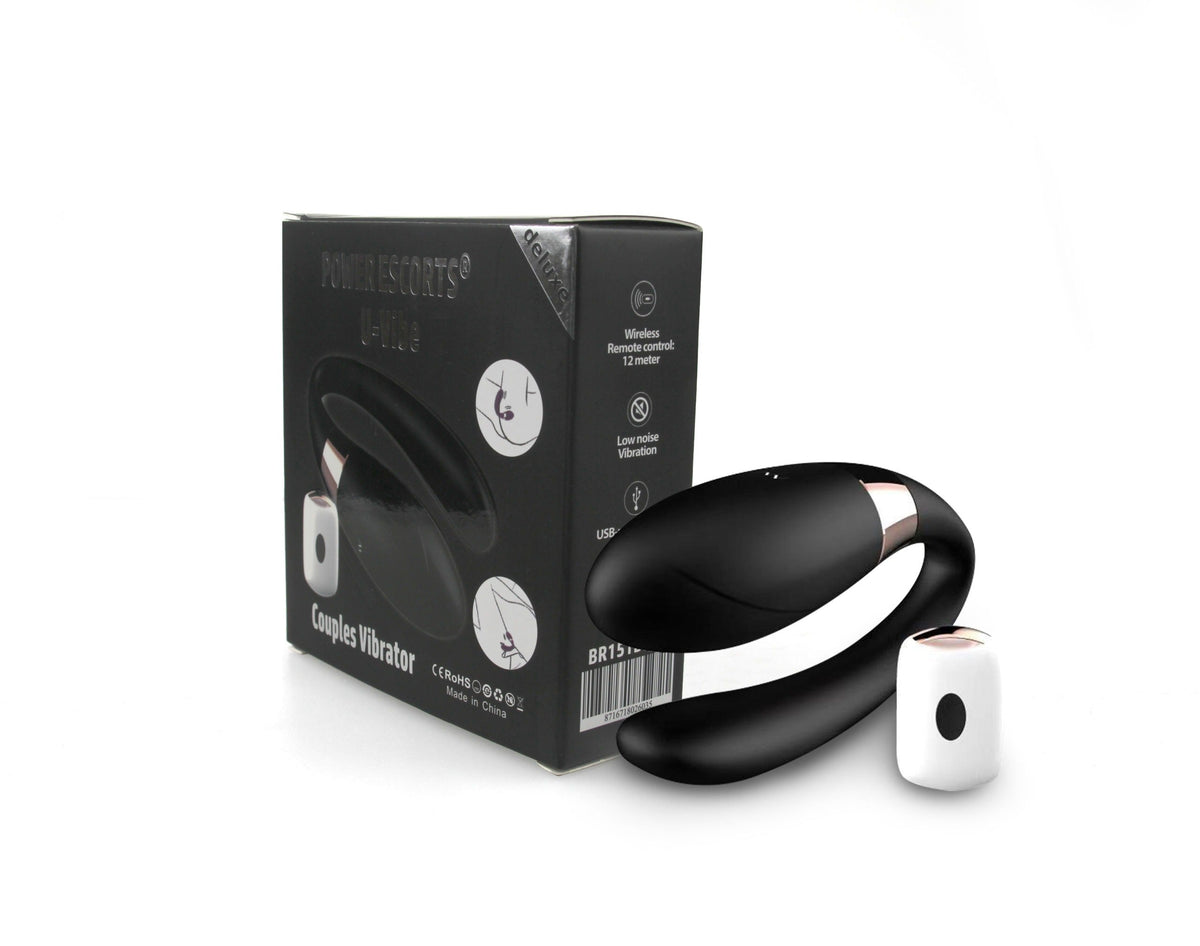 U-Vibe Koppel Vibrator Zwart - 7 Functies