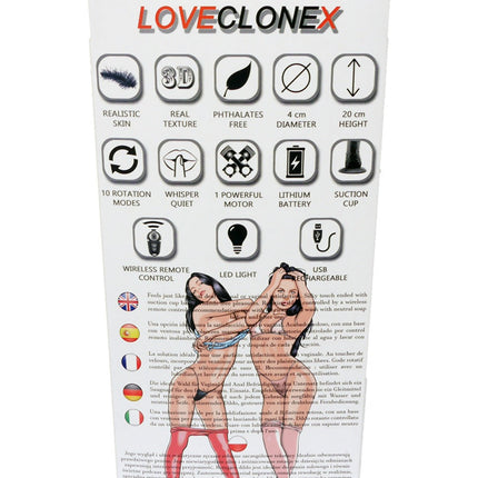 Bossoftoys - 21-00006 - Zeus - 9 inch / 25 cm - Loveclonex - Ultrarealistische Vibrator - Cyberskin voelt echt aan - 7 snelheden - Beter dan Siliconen - 4,4 cm dik - Zuignap - Draadloze afstandsbediening - Oplaadbaar - Huidskleur - 7,5 inch / 19 cm