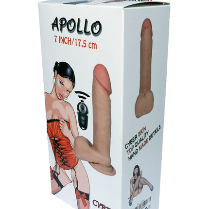 Bossoftoys - 21-00006 - Zeus - 9 inch / 25 cm - Loveclonex - Ultrarealistische Vibrator - Cyberskin voelt echt aan - 7 snelheden - Beter dan Siliconen - 4,4 cm dik - Zuignap - Draadloze afstandsbediening - Oplaadbaar - Huidskleur - 7,5 inch / 19 cm