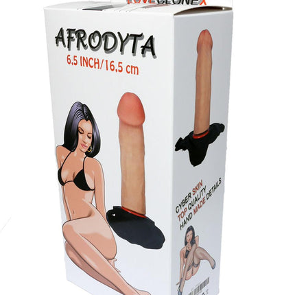 Bossoftoys AFRODYTA Strap On 6,5 inch / 16,5cm - Loveclonex - Ultra Realistic Strap on  - 21-00012 - Cyber skin feels like real - Better then Silicone - 3,5 cm thick - Flesh