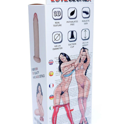 Bossoftoys Potos Ultra Realistic Dildo - Love clone X - 21-00027 - Cyber skin feels like real - Better then Silicone - 4,8 cm thick - Suction Cup - Flesh - 7 inch / 21 cm