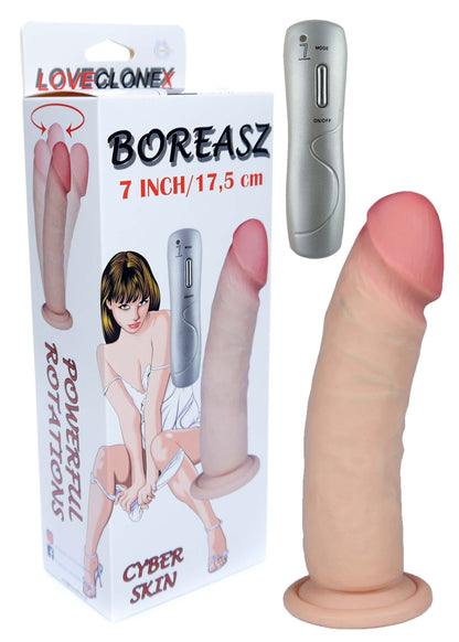 Bossoftoys Boreasz Loveclonex Ultra Realistic Vibrator - Cyber skin feels like real - Better then Silicone - 5-7 cm thick - Suction Cup - 7 inch / 17.5 cm - 21-00028