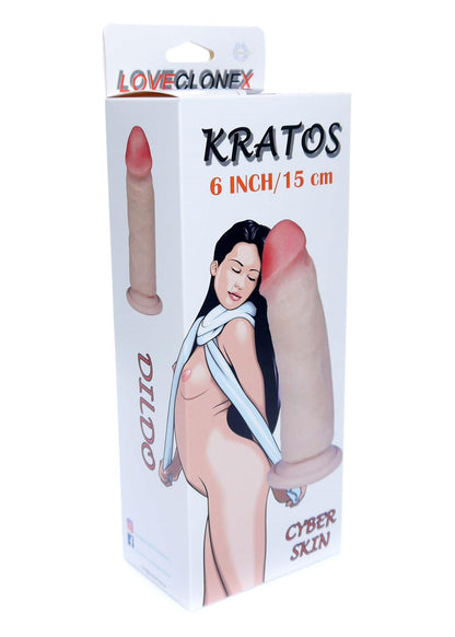Bossoftoys Kratos Loveclonex Ultra Realistic Dildo - Cyber ​​skin feels like real - 21-00032 - 4.8 cm thick - Suction Cup - 6 inch / 15 cm