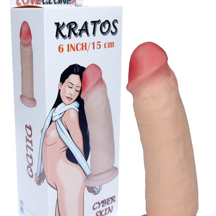 Bossoftoys Kratos Loveclonex Ultra Realistic Dildo - Cyber ​​skin feels like real - 21-00032 - 4.8 cm thick - Suction Cup - 6 inch / 15 cm