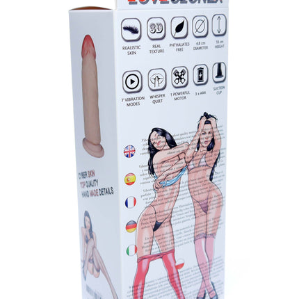 Bossoftoys Fobos Loveclonex Ultra Realistic Vibrator - Ultra Realistic Vibrator - Cyber skin feels like real - 21-00033- Better then Silicone - 5-7 cm thick - Suction Cup - Wired Remote - Flesh - 6 inch / 15 cm