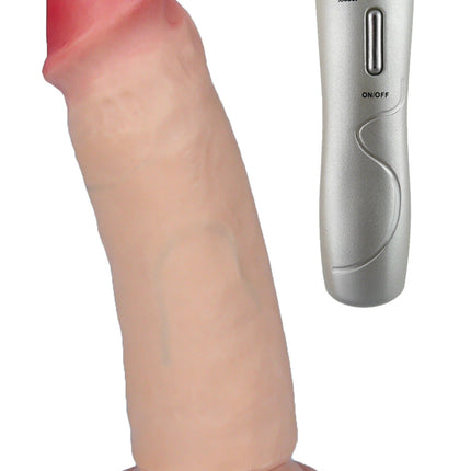 Bossoftoys Fobos Loveclonex Ultra Realistic Vibrator - Ultra Realistic Vibrator - Cyber skin feels like real - 21-00033- Better then Silicone - 5-7 cm thick - Suction Cup - Wired Remote - Flesh - 6 inch / 15 cm