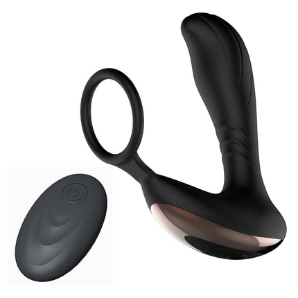 Bossoftoys - 22-00015 - Prostate Stimulator - Remote control - 2 strong Motors - 10 Function - Rechargeable - Black - very stylish black design box