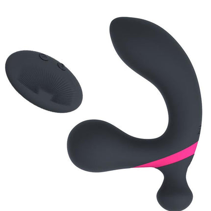 Bossoftoys - 22-00016 - Prostate Stimulator - Remote control - 2 strong Motors - 10 Function - Rechargeable - Black  - very stylish black design box