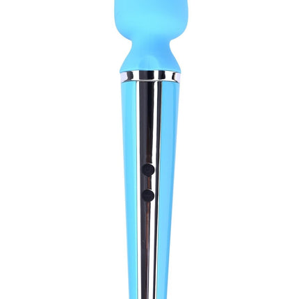 Bossoftoys - 22-00020 - Genius Luxury Wand massager - 10 Function - 31,5 cm - Blue with rose gold - Rechargeable - Colour window box